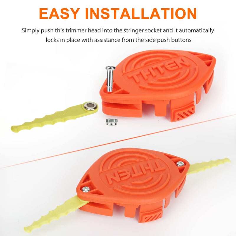 THTEN AF-100 String Trimmer Spool Compatible with Black and Decker GH600 GH900 LST201 LSTE525 BESTA510 30ft 0.065" Refills Line AFS Weed Eater Edger with RC-100-P Spool Cap Covers 6+2 - Image 3